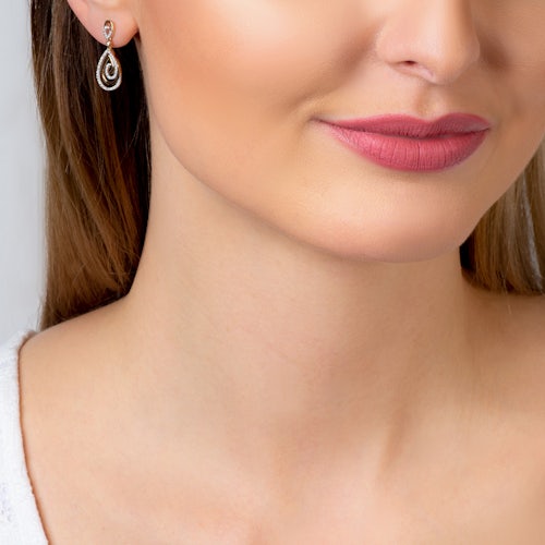 Kolczyki łezki Savicki: złote, diamenty